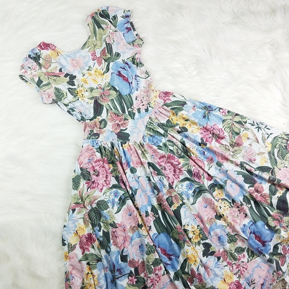 Vintage Dresses & Skirts - Vintage 70's Floral Fit Flare Boho Princess Dress